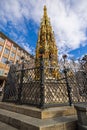 Main market square or Hauptmarkt, place of the Schoner Brunnen fountain in the Nuremberg Royalty Free Stock Photo