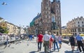 Main Market Square in the Old city of Krakow, Poland Royalty Free Stock Photo