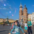 Main Market Square, is the principal urban space located at center of city. Royalty Free Stock Photo