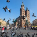 Main Market Square, is the principal urban space located at center of city. Royalty Free Stock Photo