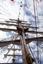 Main mast on pirate ship Royalty Free Stock Photo