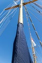 Main mast pole on tall ship