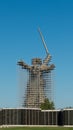 VOLGOGRAD, RUSSIA - 20 JULY 2019. Reconstruction monument-ensemble to the Heroes of Stalingrad The Motherland Calls Royalty Free Stock Photo