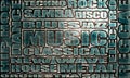 Music relative words cloud Royalty Free Stock Photo