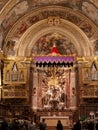 The main nave altar and ceiling in the St John Co Cathedral, Valletta, Malta