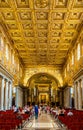 Main nave and presbytery of papal basilica of Saint Mary Major, Basilica di Santa Maria Maggiore, in Rome in Italy Royalty Free Stock Photo