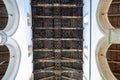 Main nave wooden ceiling at Agrigento cathedral Royalty Free Stock Photo