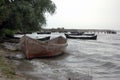 Fishing boats in danube delta,romania