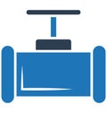 Main pipeline, pipe valve, Vector Icon can be easily modified or edit Royalty Free Stock Photo