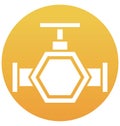 Main pipeline, pipe valve, Vector Icon can be easily modified or edit Royalty Free Stock Photo