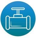 Main pipeline, pipe valve, Vector Icon can be easily modified or edit Royalty Free Stock Photo