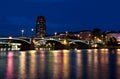 Main Plaza and bridge in Frankfurt am Main Royalty Free Stock Photo