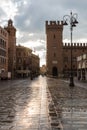 Main plaza of Ferrara city Royalty Free Stock Photo