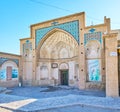 The main portal of Qasemi Sultan Amir Ahmad Bathhouse, Kashan,