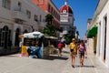 Main predestrian zone and shopping mile in Cienfuegos City