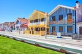 Main promenade of Costa Nova, Aveiro, Portugal