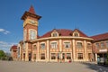 Main railway station building in Uzhhorod, Ukraine