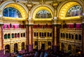 The Main Reading Room, in the Library of Congress, Washington, D Royalty Free Stock Photo