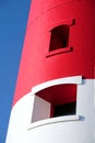 Main red and white lighthouse on Portland near Weymouth in Dorset Royalty Free Stock Photo