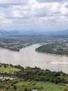 The main river and tributaries with the sandbar along the valley Royalty Free Stock Photo