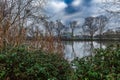 The main river in winter near Frankfurt-Hoechst Royalty Free Stock Photo