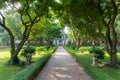 Main road to Temper of Literature  Van Mieu  - Vietnam first national university, was built in 1070 Royalty Free Stock Photo