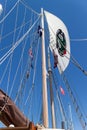 Main sail on tall ship Royalty Free Stock Photo