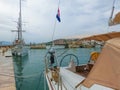 Main seafront promenade in Trogir, Dalmatia, Croatia Royalty Free Stock Photo