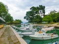 Main seafront promenade in Trogir, Dalmatia, Croatia Royalty Free Stock Photo