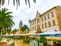 Main seafront promenade in Trogir, Dalmatia, Croatia