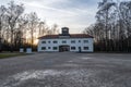 Main security building, entrance at Dachau concentration camp in Dachau, Germany Royalty Free Stock Photo