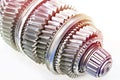 Main shaft with gears Royalty Free Stock Photo