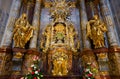 Main shrine of Church of Our Lady Victorious and St. Anthony of Padua - statue of Infant Jesus of Prague, Prague, Czech Republic Royalty Free Stock Photo
