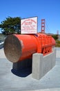 Main span size of Golden Gate Bridge is a suspension bridge spanning Royalty Free Stock Photo