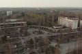 Main square of the abandoned city Pripyat