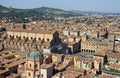 Main square aerial view for asinelli tower