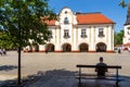 The main square with the baroque town hall, Jarocin, Poland