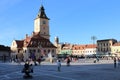 Main square of Brasov, Romania on a Sunday afternoon.