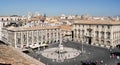 The main square of Catania, `Piazza Duomo`, seen from above