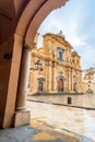 Main square and Cathedral in Marsala, Sicily