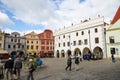 Main square of Cesky Krumlov, Bohemia, Czech Republic