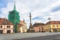 Main Square and church at Rokycany