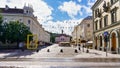 Main square of the city of Tartu on a cloudy day Royalty Free Stock Photo