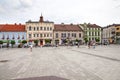 The main square of the city. Tenements around the main square. Meeting place for people, the central point of the city.