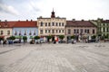 The main square of the city. Tenements around the main square. Meeting place for people, the central point of the city.