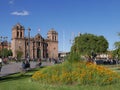 The Cathedral and main square of Cusco city Royalty Free Stock Photo