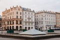 Main Square early morning view, Krakow, Poland Royalty Free Stock Photo