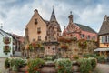 Main square in Eguisheim, Alsace, France Royalty Free Stock Photo