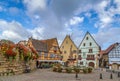 Main square in Eguisheim, Alsace, France Royalty Free Stock Photo