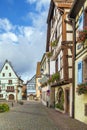 Main square in Eguisheim, Alsace, France Royalty Free Stock Photo